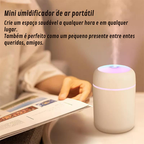 Umidificador de Ar e Difusor de Aromas Portátil