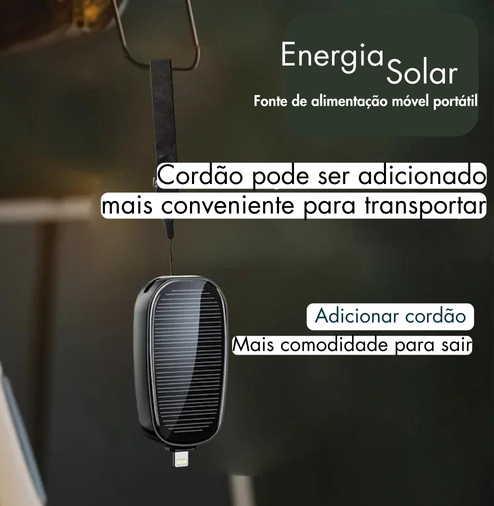 Carregador de Celular solar portátil, Compact Power Bank