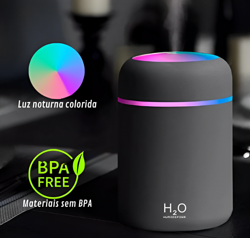 Umidificador de Ar e Difusor de Aromas Portátil