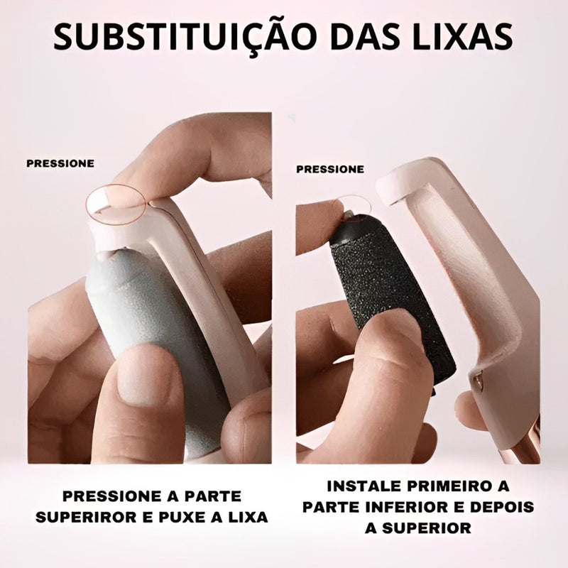 Lixa Elétrica para Calos e rachaduras Portátil - SoftFeet